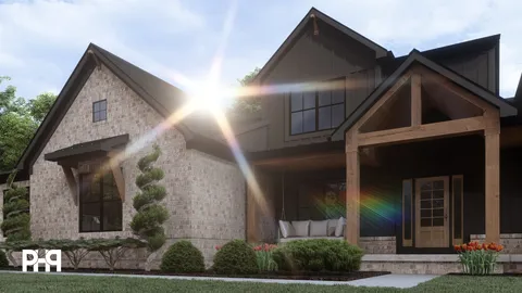 The Weller house plan, exterior view 7